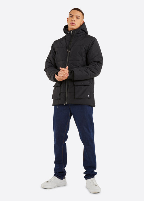 Colne Padded Jacket - Black - Full Body
