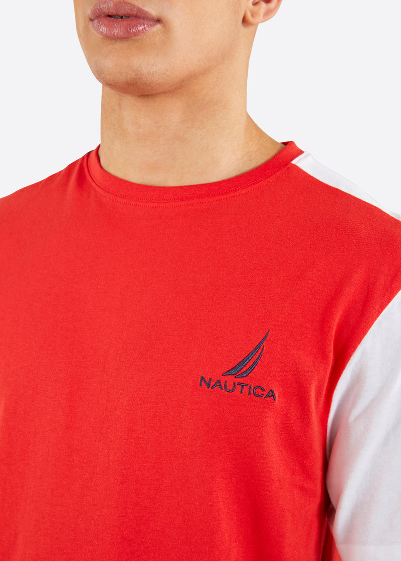 Nautica Conrad T-Shirt - Red - Detail
