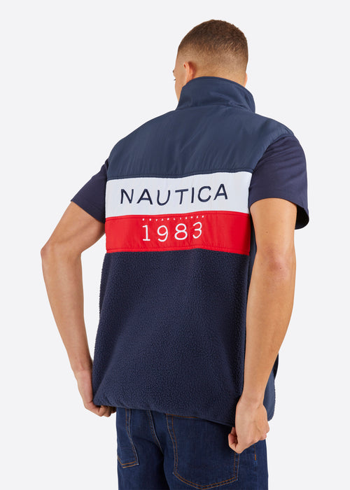 Nautica Cruz Gilet - Dark Navy - Back