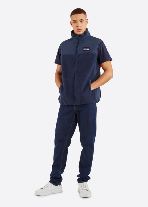 Nautica Cruz Gilet - Dark Navy - Full Body