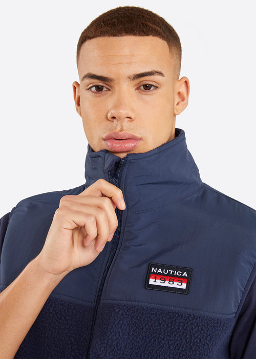 Nautica Cruz Gilet - Dark Navy - Detail