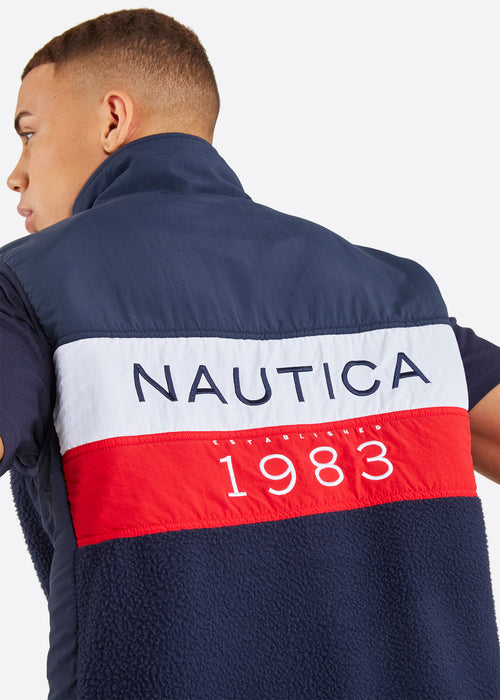 Nautica Cruz Gilet - Dark Navy - Detail