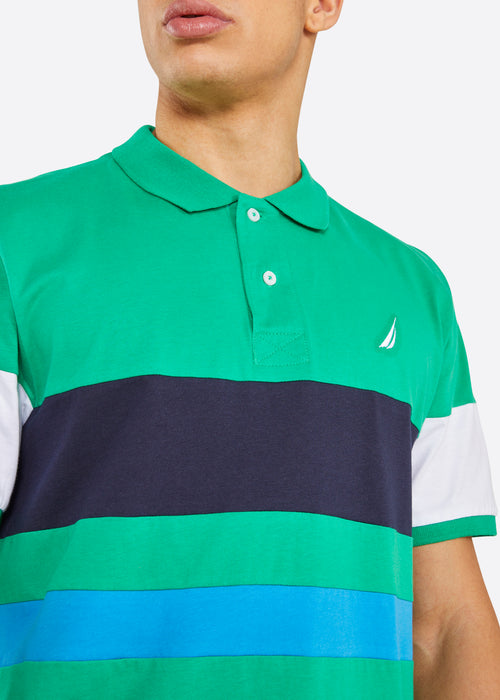 Nautica Dexter Polo Shirt - Green - Detail
