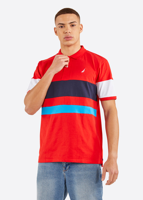 Nautica Dexter Polo Shirt - True Red - Front