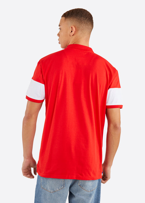 Nautica Dexter Polo Shirt - True Red - Back