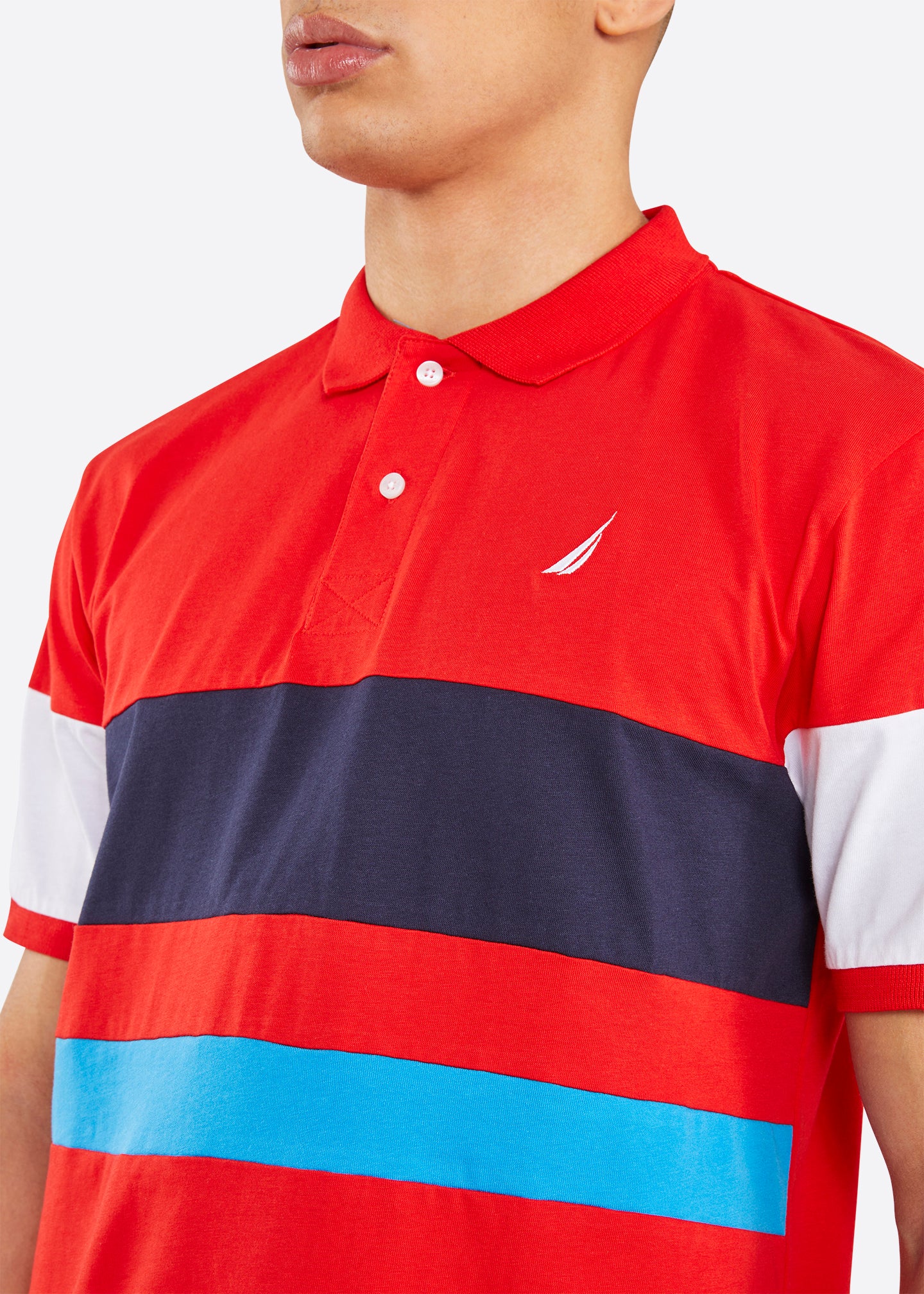 Nautica Dexter Polo Shirt - True Red - Detail