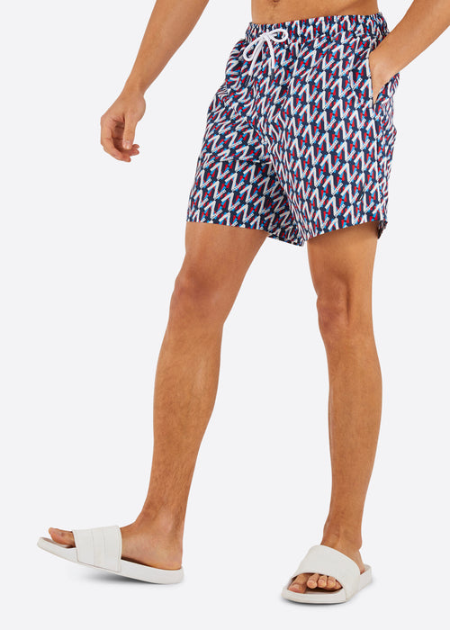 Nautica Dorian 6" Swim Short - Dark Navy - Front