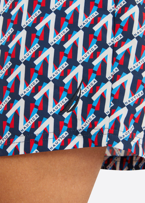 Nautica Dorian 6" Swim Short - Dark Navy - Detail