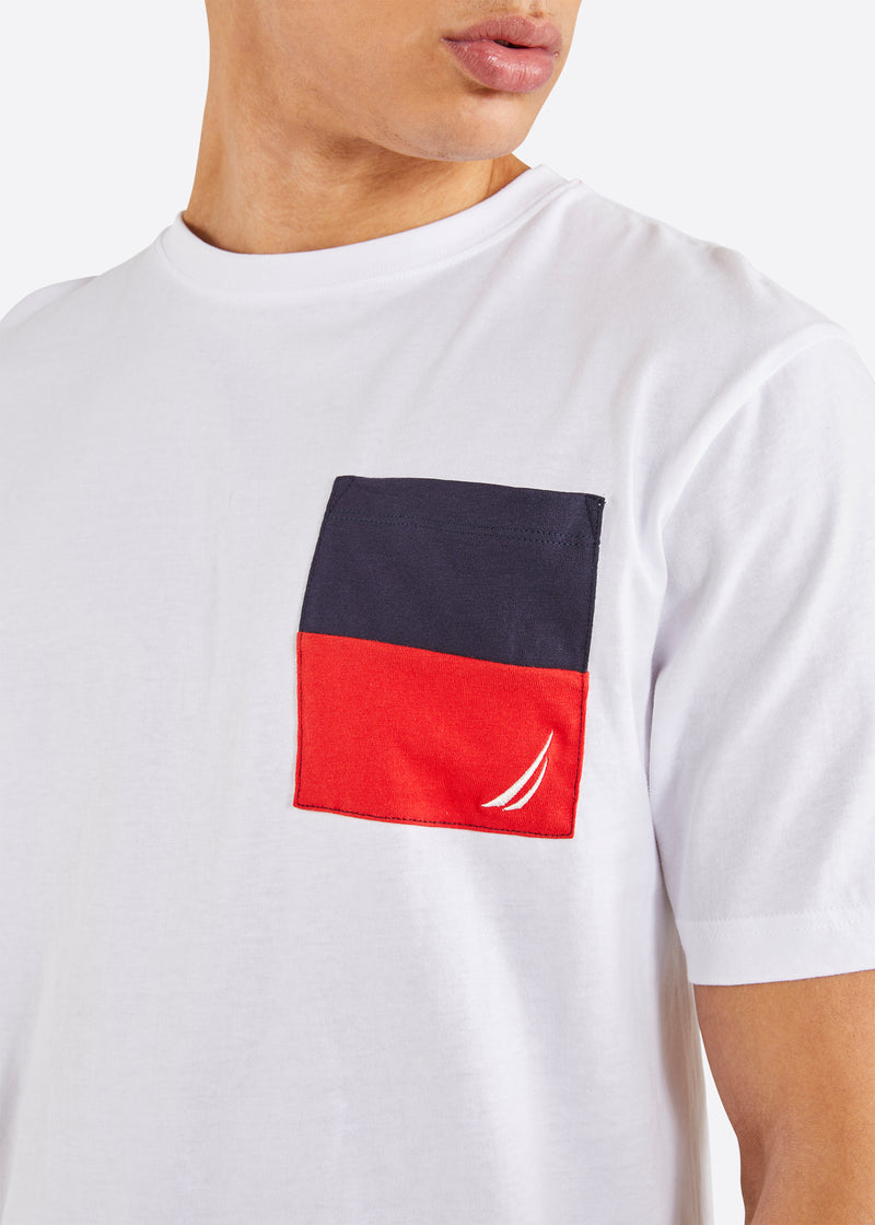Nautica Edwin T-Shirt - White - Detail