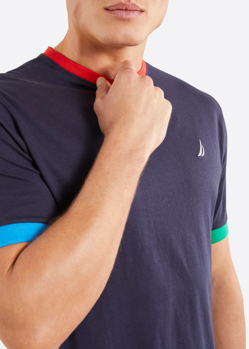 Nautica Enoch T-Shirt - Dark Navy - Detail