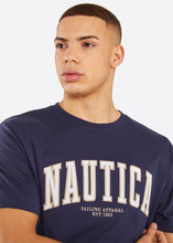 Load image into Gallery viewer, Nautica Gable T-Shirt - Dark Navy - Detail