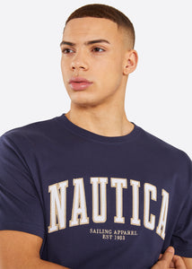 Nautica Gable T-Shirt - Dark Navy - Detail