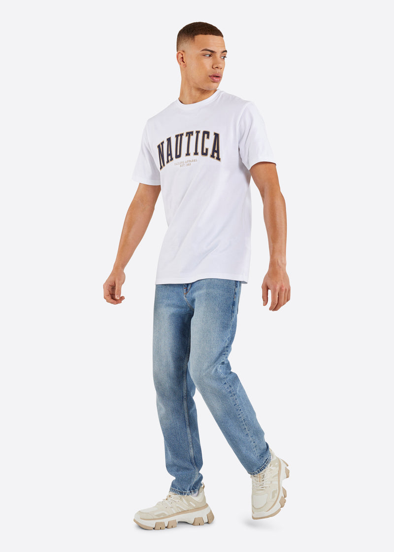 Nautica Gable T-Shirt - White - Full Body