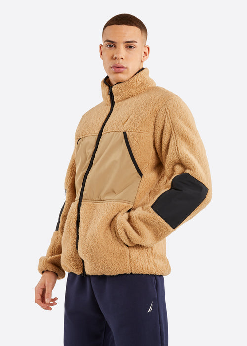 Nautica Grayson Full Zip Top - Wheat - Front