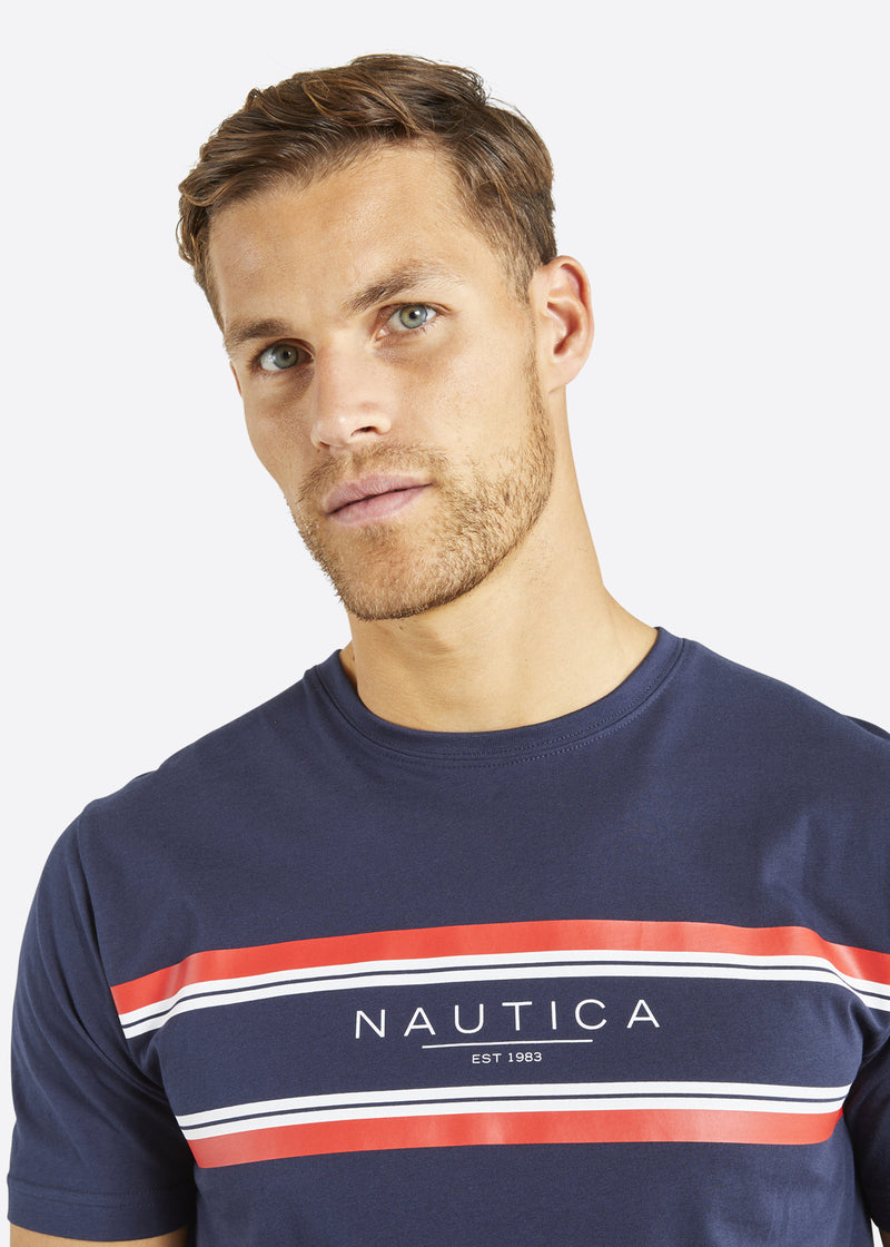 Nautica Ivo T-Shirt - Dark Navy - Detail