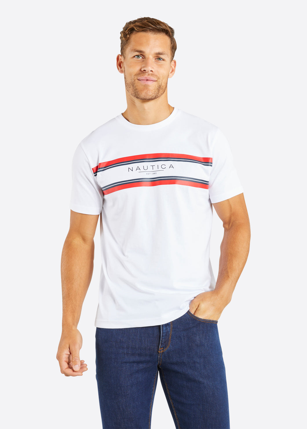 Nautica Ivo T-Shirt - White - Front
