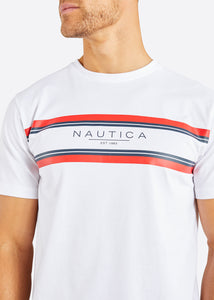Nautica Ivo T-Shirt - White - Detail