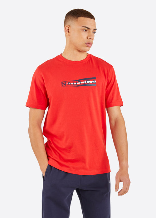 Nautica Jaden T-Shirt - True Red - Front