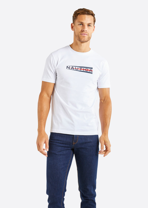 Nautica Jaden T-Shirt - White - Front