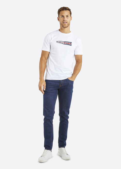 Nautica Jaden T-Shirt - White - Full Body