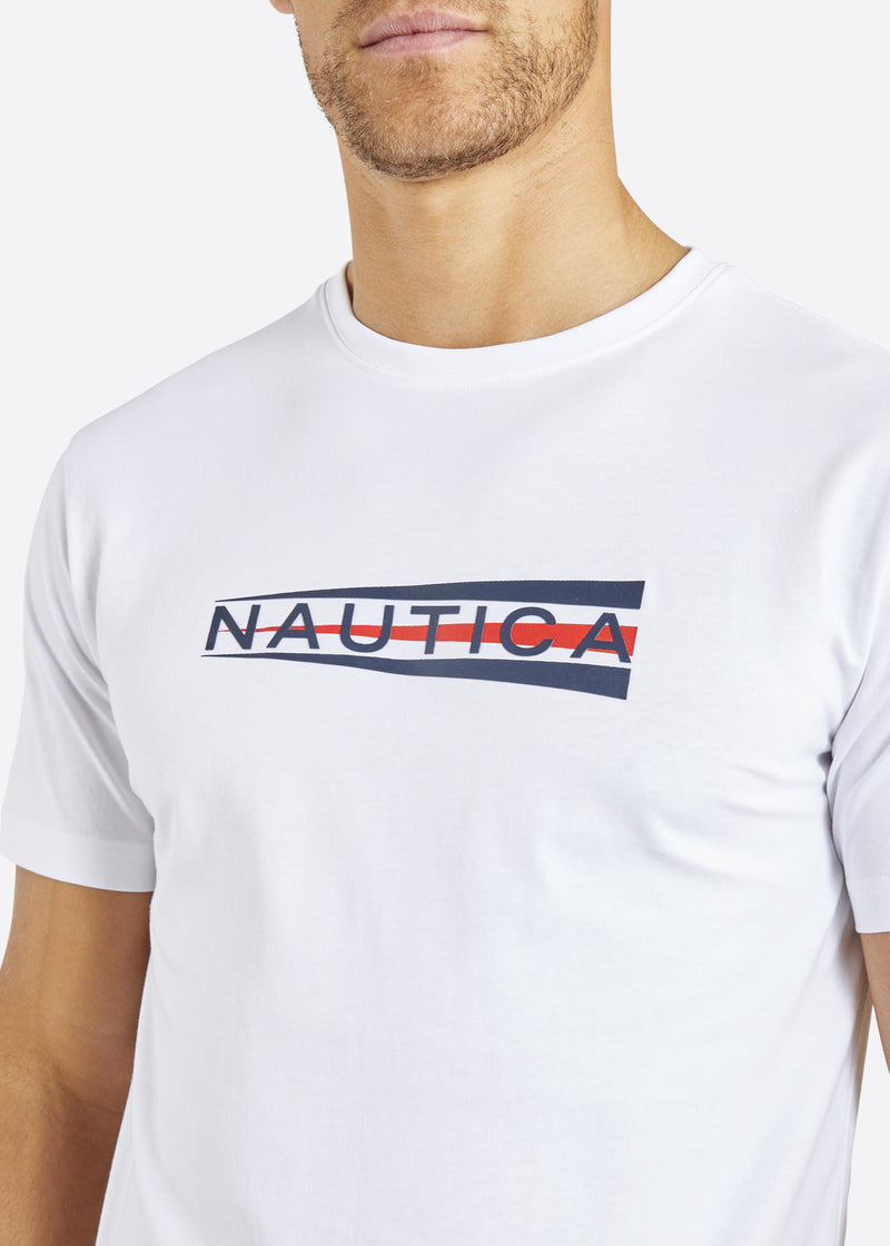 Nautica Jaden T-Shirt - White - Detail