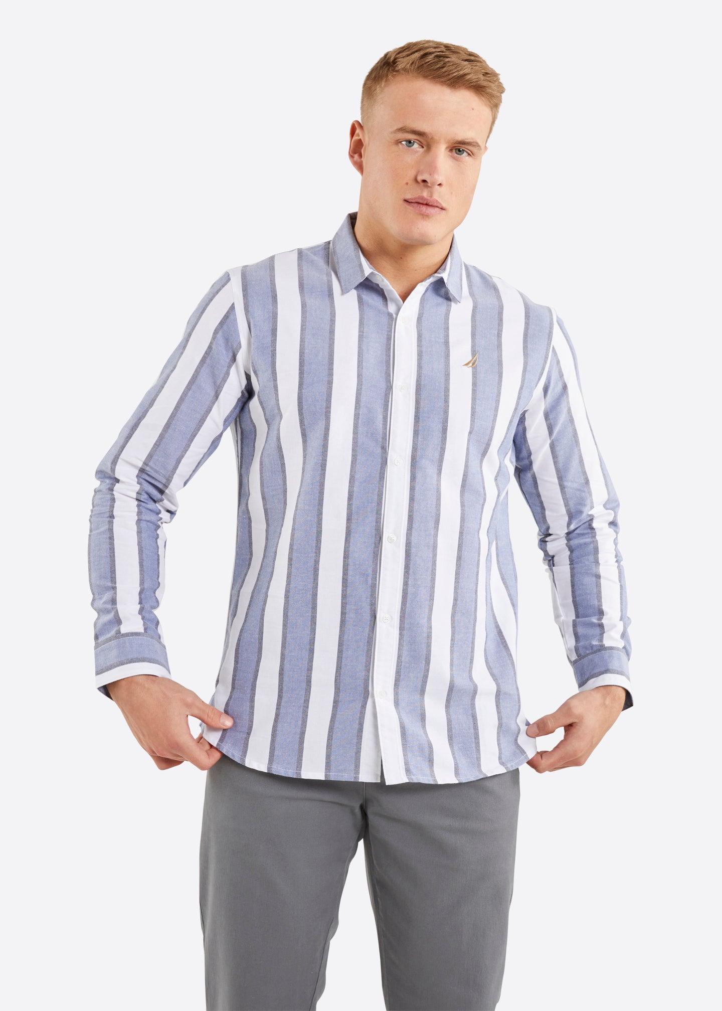 Nautica Jinx Long Sleeve Shirt - Indigo - Front
