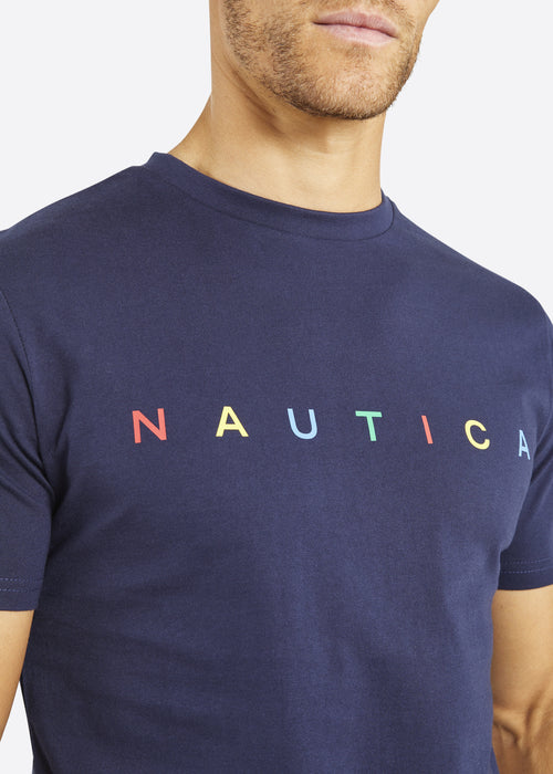 Nautica Keaton T-Shirt - Dark Navy - Detail