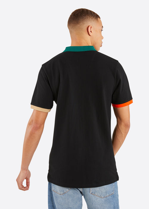 Nautica Logan Polo Shirt - Black - Back