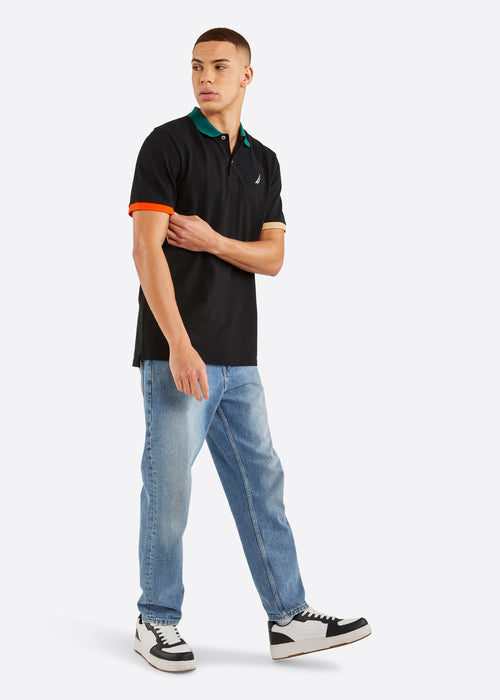 Nautica Logan Polo Shirt - Black - Full Body