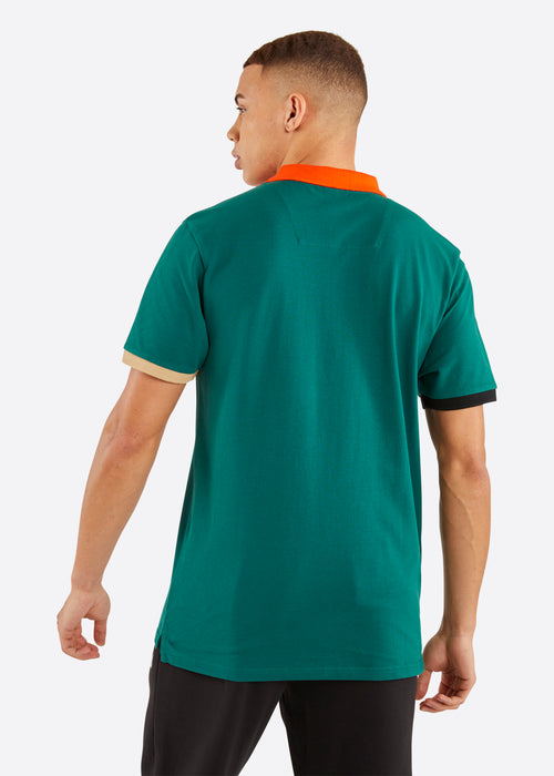 Nautica Logan Polo Shirt - Dark Green - Back