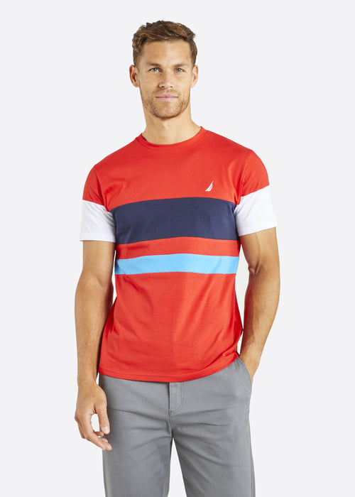Nautica Marcel T-Shirt - True Red - Front