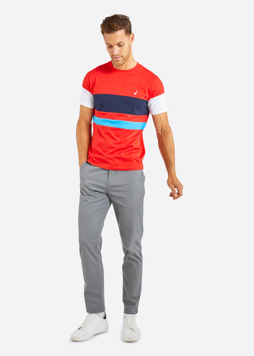 Nautica Marcel T-Shirt - True Red - Full Body