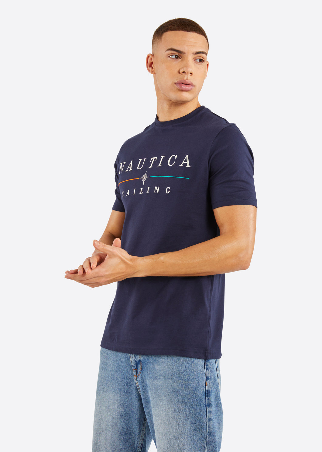 Nautica Mateo T-Shirt - Dark Navy - Front