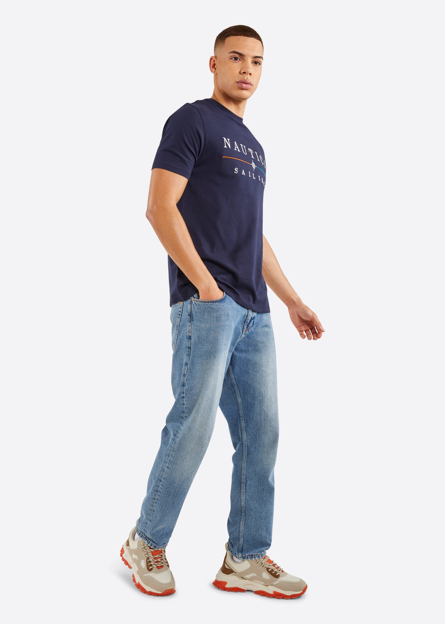 Nautica Mateo T-Shirt - Dark Navy - Full Body