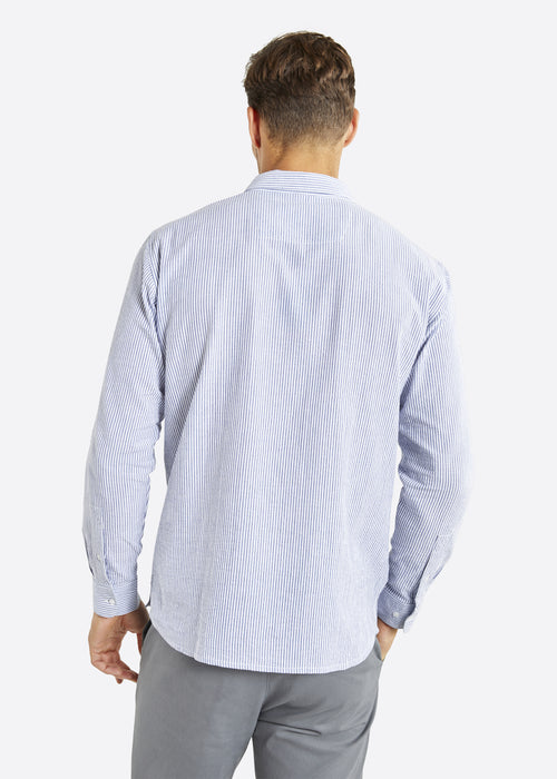 Nautica Mitchell Long Sleeve Shirt - Indigo -Back