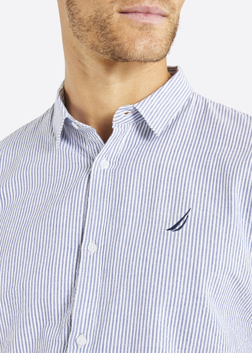 Nautica Mitchell Long Sleeve Shirt - Indigo -Detail