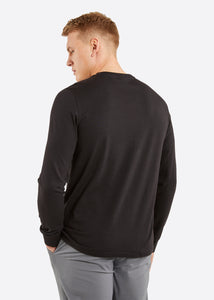Nautica Jameson Long Sleeve T-Shirt - Black - Back