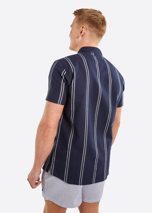 Nautica Kingsley Short Sleeve Shirt - Dark Navy - Back