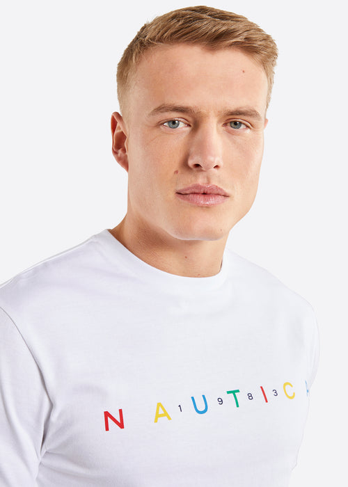 Nautica Keaton T-Shirt - White - Detail