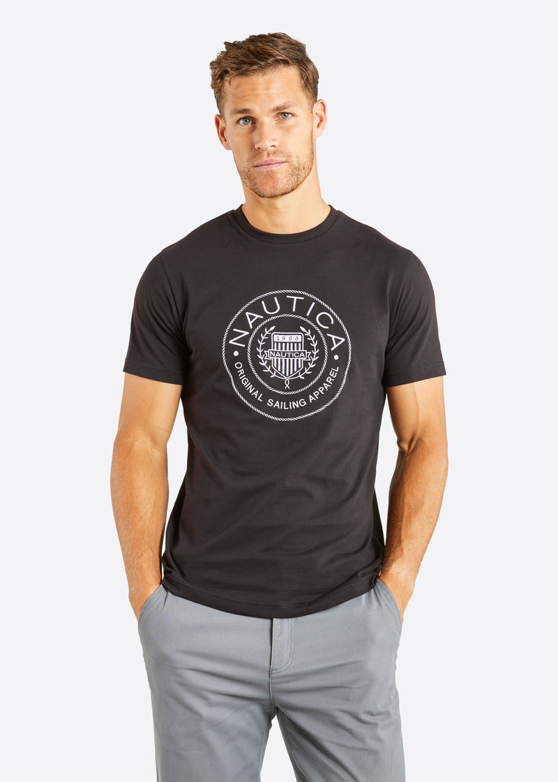 Nautica Pendle T-Shirt - Black - Front