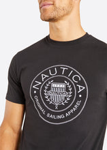 Load image into Gallery viewer, Nautica Pendle T-Shirt - Black - Detail