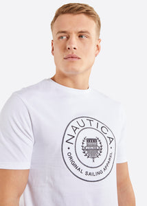 Nautica Pendle T-Shirt - White - Detail