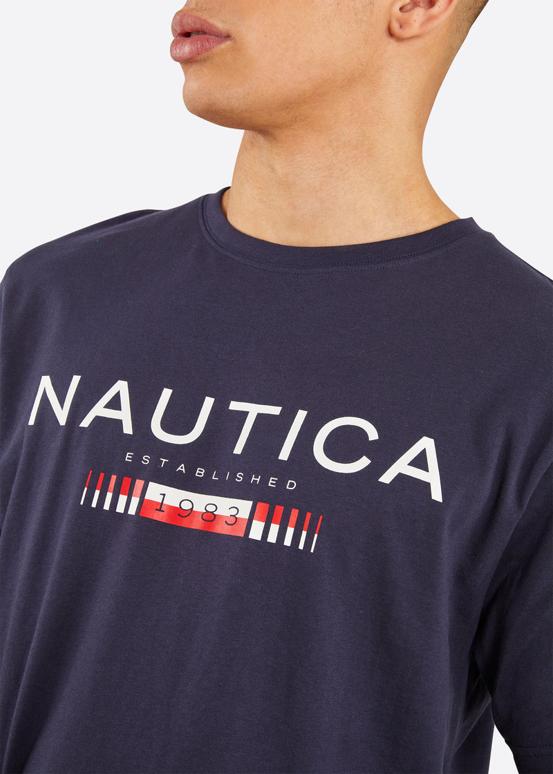 Nautica Quinn T-Shirt - Dark Navy - Detail