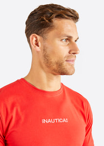 Nautica Ramon T-Shirt - True Red - Detail