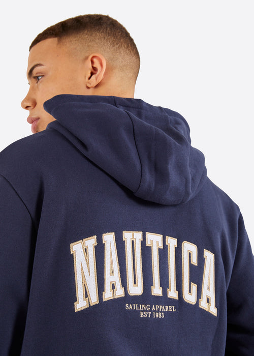 Nautica Rigg Full Zip Hoodie - Dark Navy - Detail