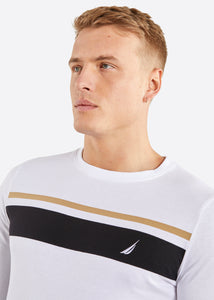Nautica Royton Long Sleeve T-Shirt - White - Detail