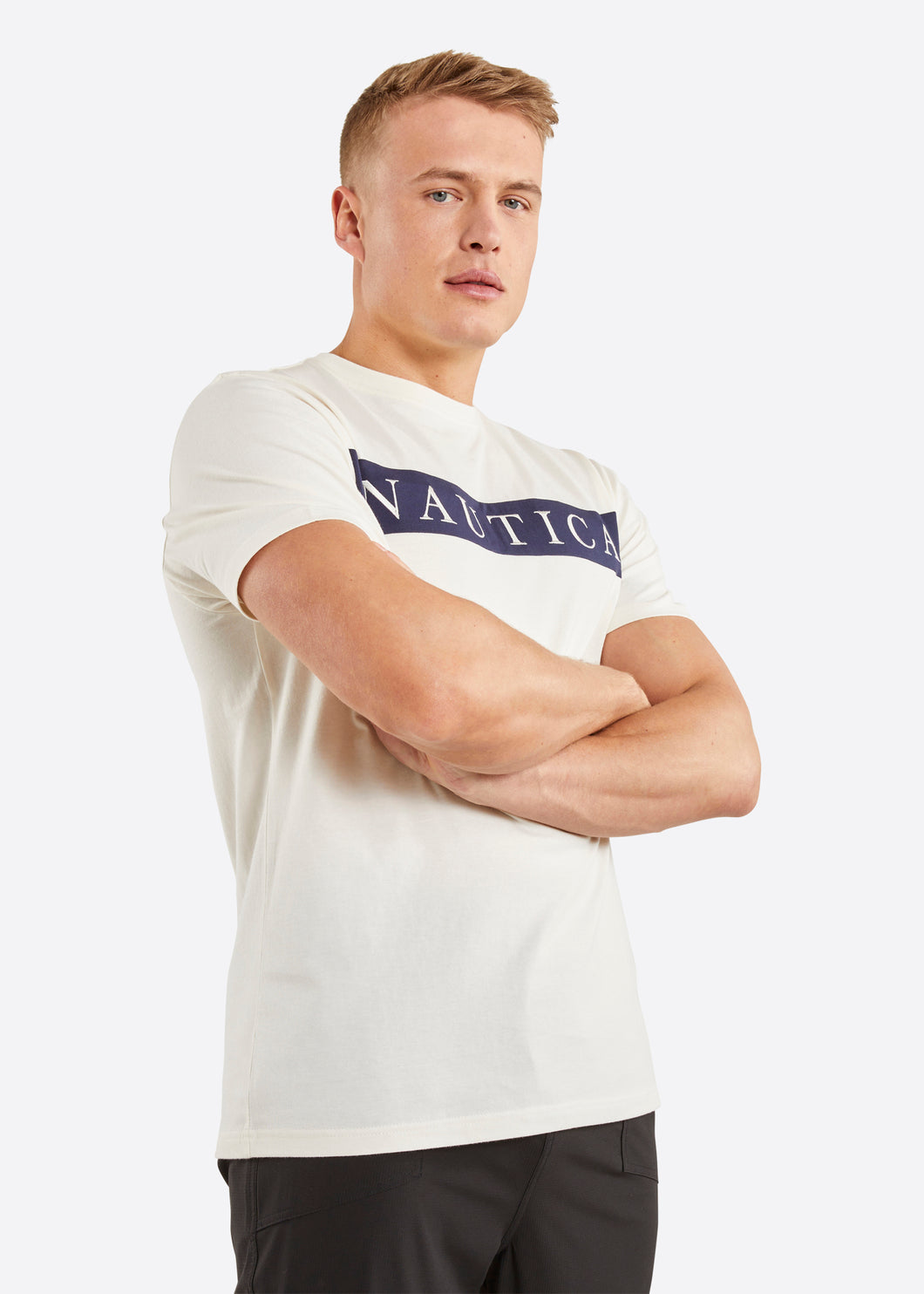 Nautica Sawyer T-Shirt - Ecru - Front