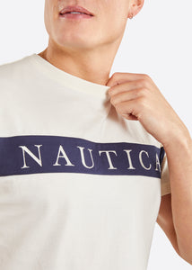 Nautica Sawyer T-Shirt - Ecru - Detail