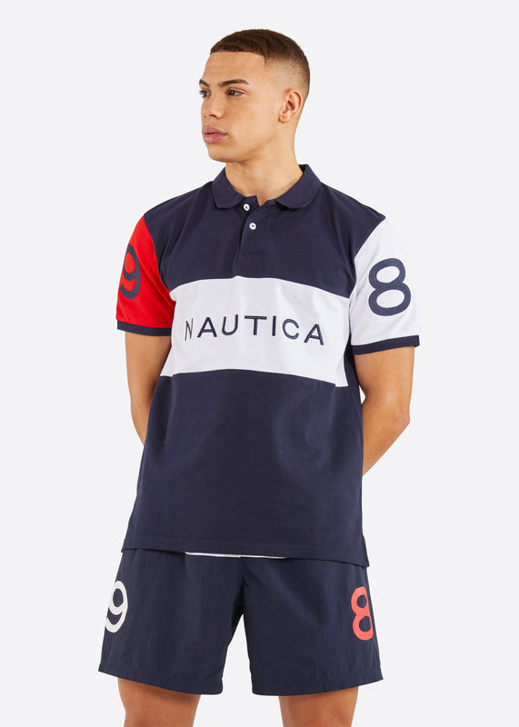 Nautica Seb Polo Shirt - Dark Navy - Front