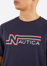 Load image into Gallery viewer, Nautica Spencer T-Shirt - Dark Navy - Detail